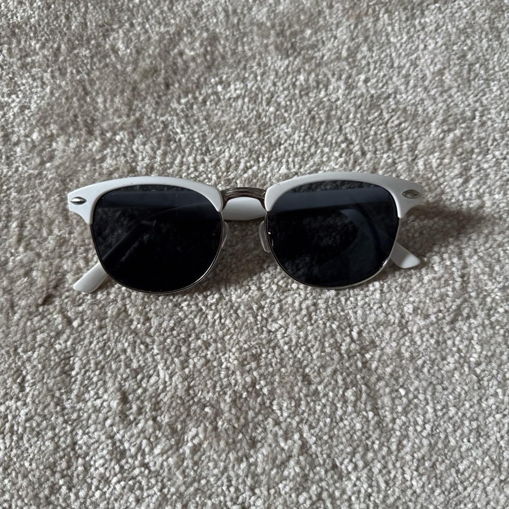Stylish White and Black Sunglasses